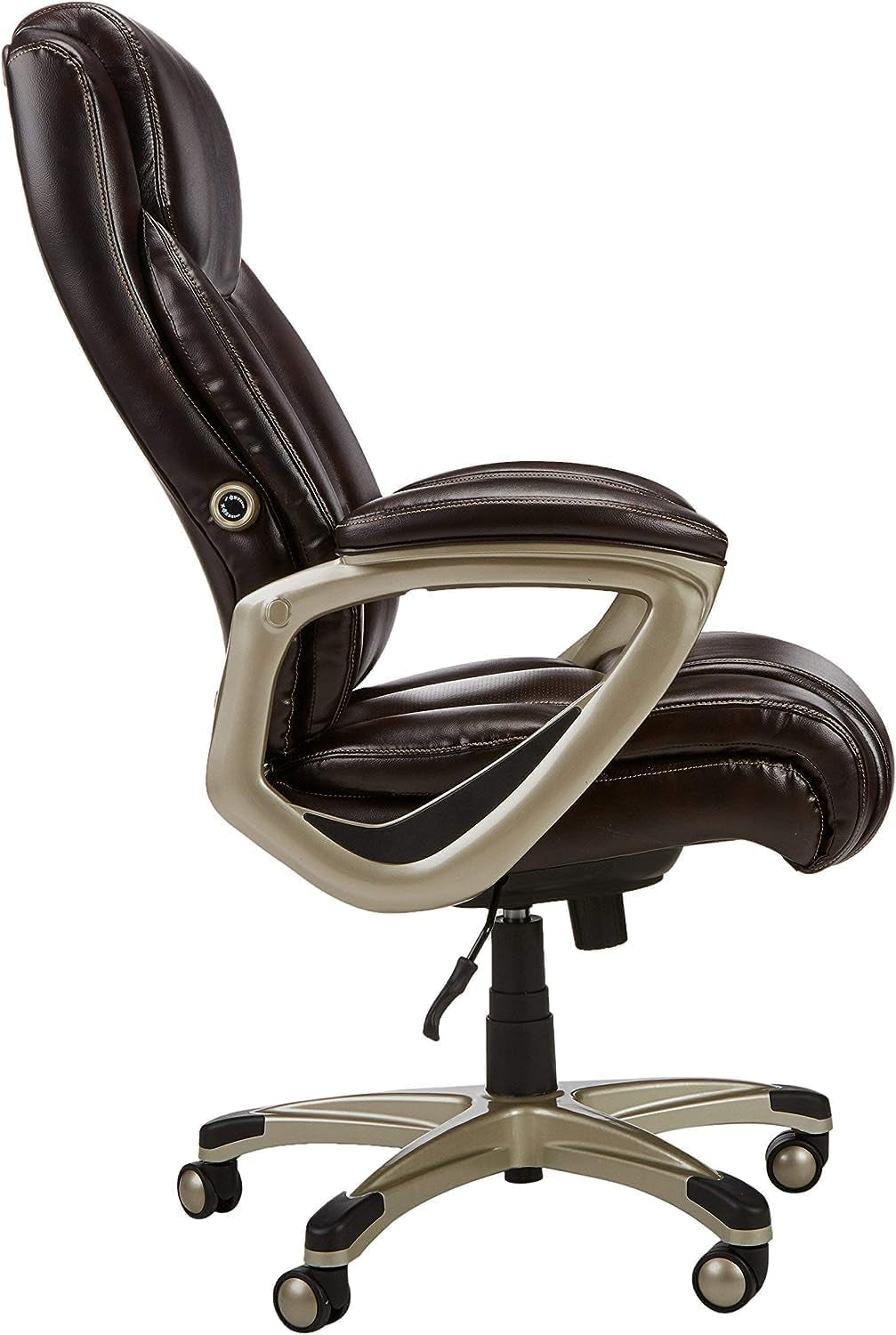 Big & Tall Executive Office Desk Chair with Lumbar Support, Adjustable Height, 350 Lb Capacity, Black Pewter Finish, 28.5" D X 30.25" W X 47.9" H