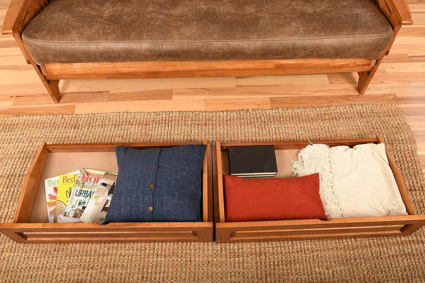 Phoenix Futon, Full, Suede Black