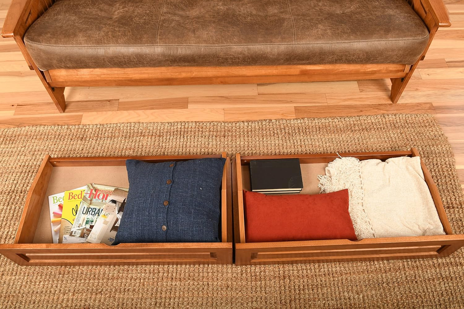 Phoenix Futon, Full, Suede Black