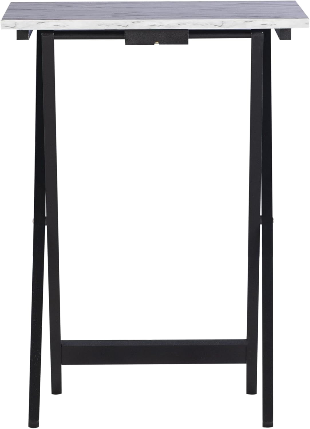 Tray Table Set, 15.75"D X 18.9"W X 26.38"H, White