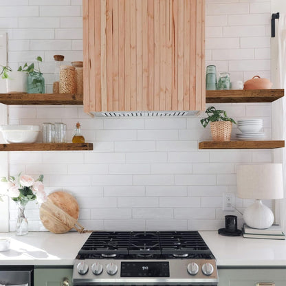 Bathroom Floating Shelves for Wall - 15.7" Wall Mounted Shelf over Toilet Farmhouse Home Decor Display Bookshelf Small 15.7 X 6.7 Inch Set of 2, Rustic Brown (008-40BN)