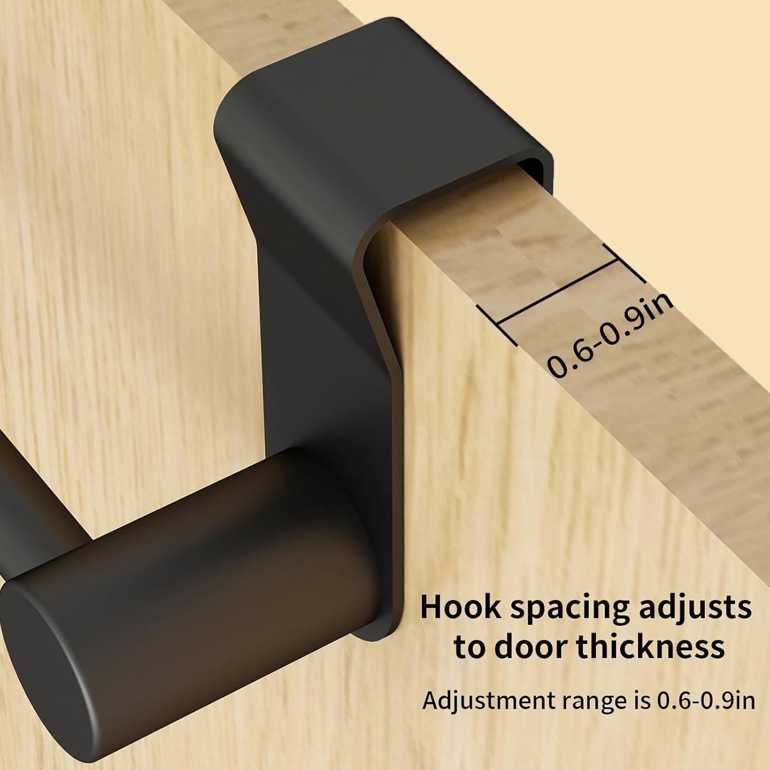 Matte Black over Door Towel Rack, Stainless Steel over Cabinet Cupboard Towel Bar Kitchen Bathroom Towel Holder, Storage Dish Towel Holder, 2 Pack,