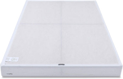 Smart Box Spring Bed Base, 9-Inch Height Mattress Foundation, Tool-Free Easy Assembly, Strong Support, Queen, 79"L X 59.5"W X 9"H, White