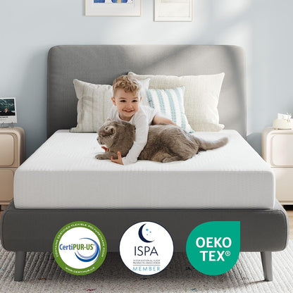 Twin Mattress, 5 Inch Twin Size Mattress for Kids, Gel Memory Foam Mattresses for Cooling Night Sleep & Pressure Relief, Colchones Fiberglass Free Certipur-Us Certified