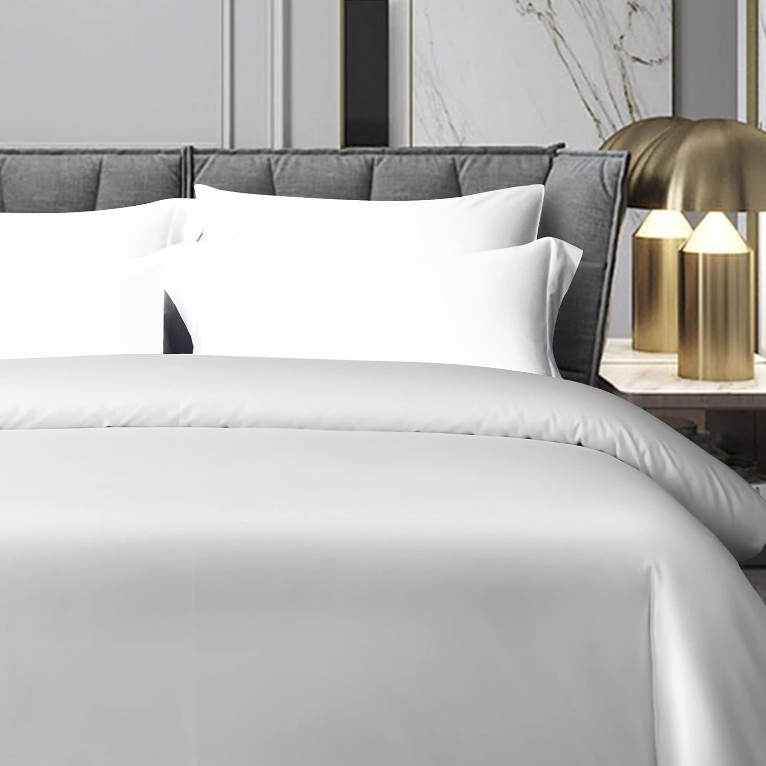 Cotton King Pillow Shams - 500 Thread Count Egyptian Cotton 20X36 Sham Covers, 2 Pack Super Soft and Breathable 20X36 Inches Oxford Pillowcases, White
