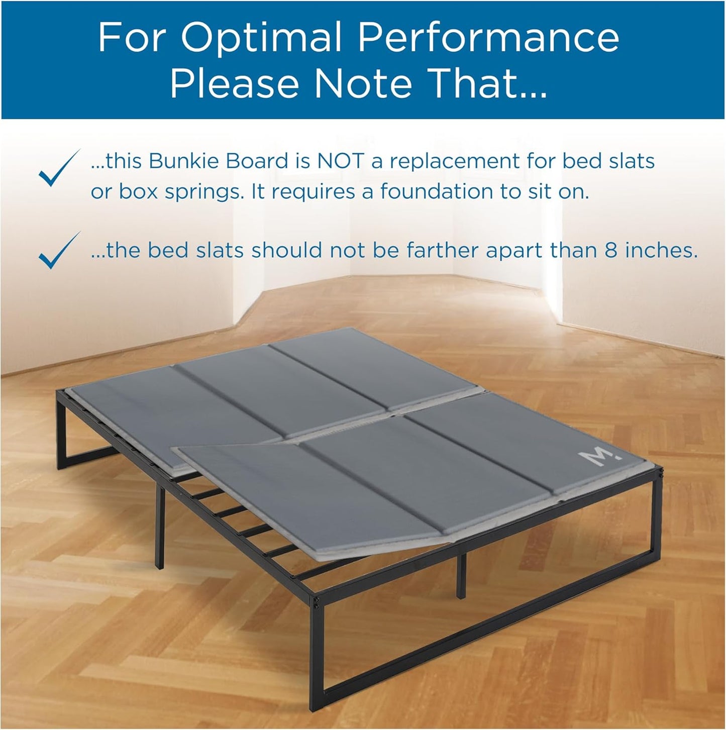 Premium 10Mm Bunkie Board Queen Size (60X80'') Patent Pending Low Profile Bed Board Design - Breathable, Noise Minimizing, Moisture Resistant Bunkieboards, Low Profile Bed Support