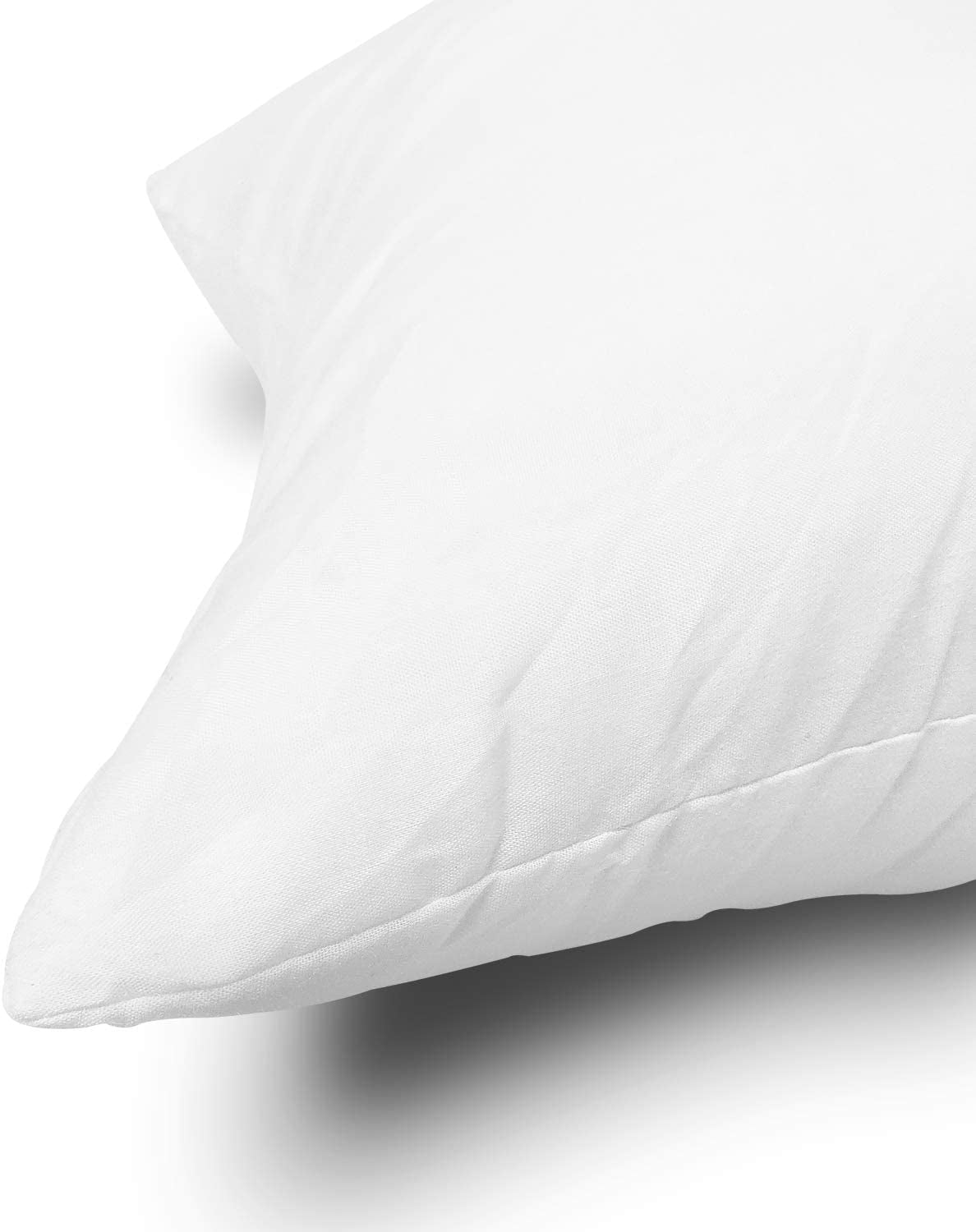 Throw Pillow Inserts, Set of 4 Lightweight down Alternative Polyester Pillow, Couch Cushion, Sham Stuffer, Machine Washable. (White, 18X18)