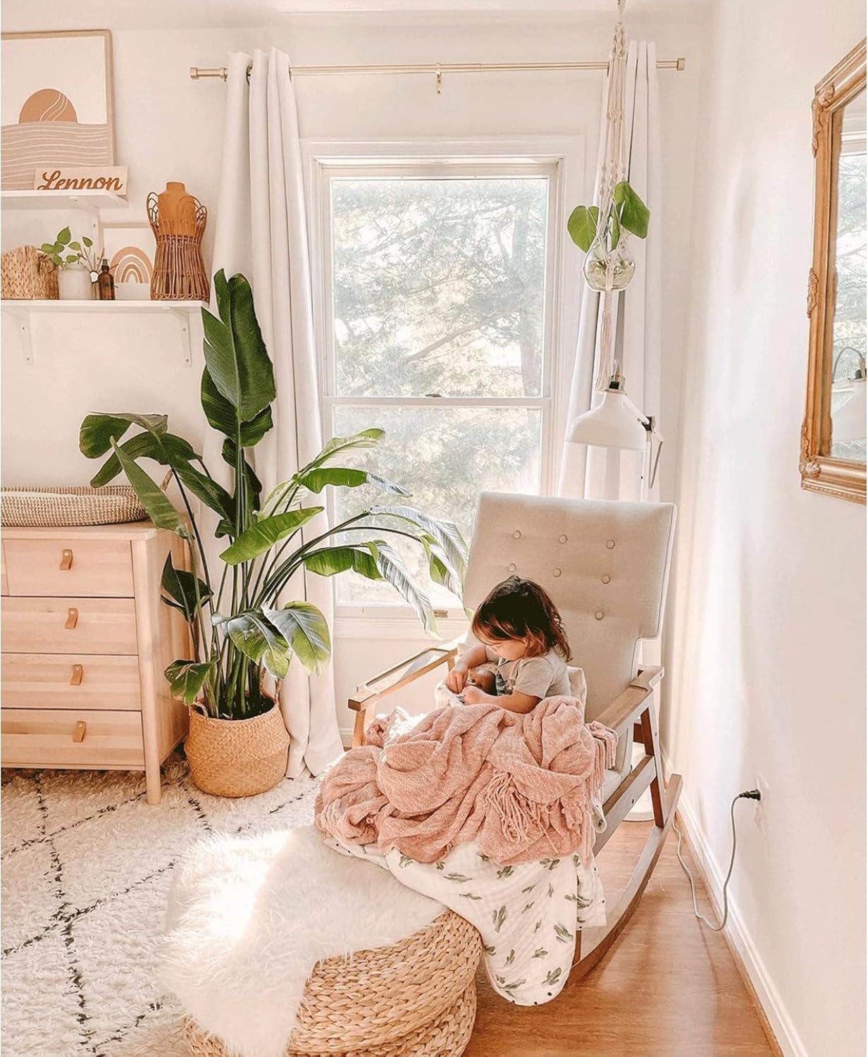 100% Blackout Window Curtain Panels, Cold and Full Light Blocking Drapes with Black Liner for Nursery, 84 Inches Drop Thermal Insulated Draperies (White, 2 Pieces, 52 Wide Each Panel)