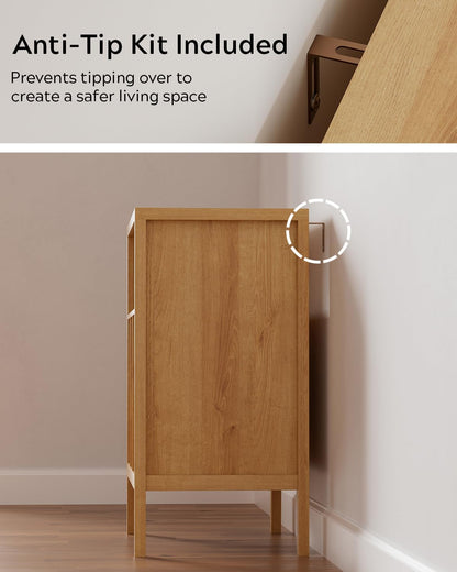 Record Player Stand with Vinyl Record Storage Holds up to 180 Albums, Large Turntable Stand Dispaly Shelf, Farmhouse Wood End Table for Bedroom, Living Room, Natural Oak