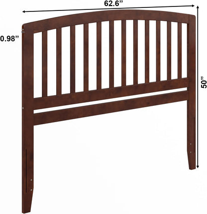 , Richmond Slatted Queen Solid Wood Headboard, Walnut