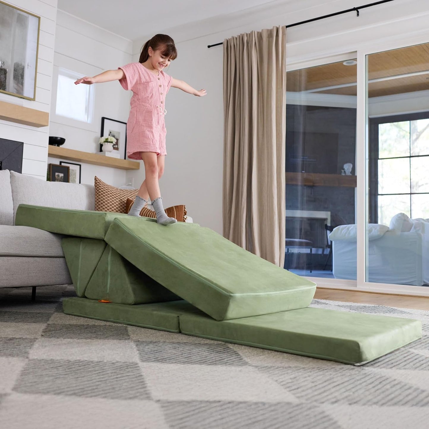 - the Original Play Couch for Kids - Modular Foam Children'S Sofa for Playroom, Imagination, & Creative Open Ended Play - Washable & Convertible Playroom Furniture, Bamboo