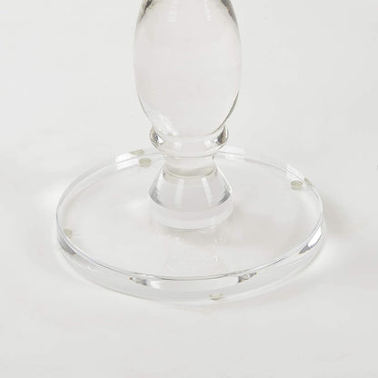 Acrylic End Table,Acrylic Side Table,Modern Nightstand with Clear Small round Top and Solid Post for Living Room,Bedroom and Lobby 13.5X13.5X19.5 High Inches