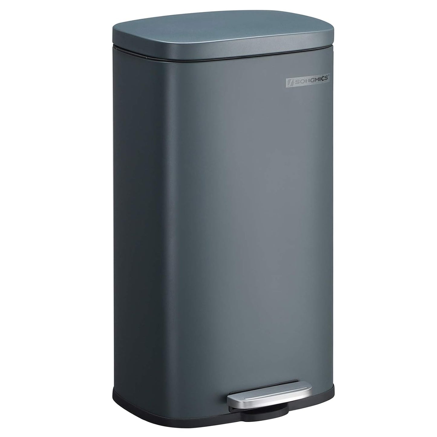 13 Gallon (50 L) Trash Can, Stainless Steel Kitchen Garbage Can, Recycling or Waste Bin, Soft Close, Step-On Pedal, Removable Inner Bucket, Silver ULTB050E01