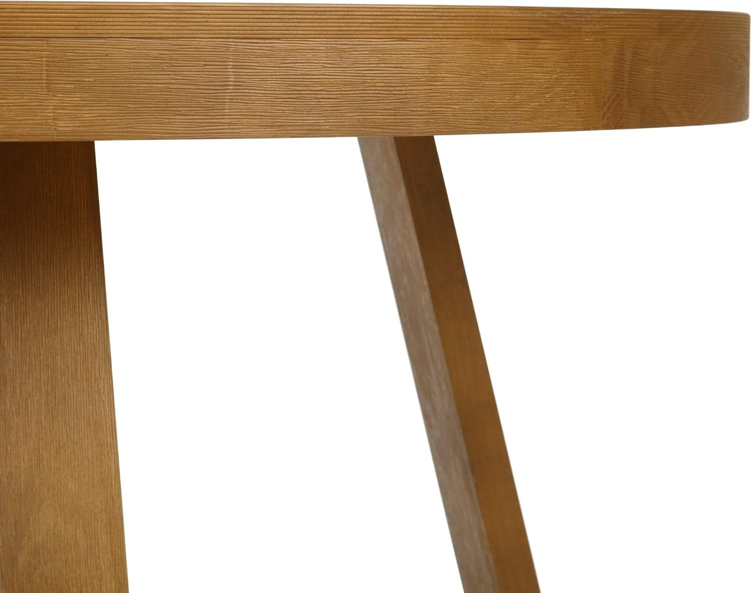 round Dining Table, 47 Inch Solid Wood Kitchen Table, Farmhouse round Table for 4, Small Dinette Table, Pecan Wirebrush