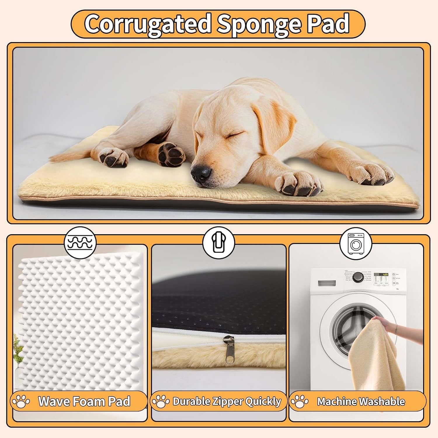 Dog Crate Furniture for Small Dogs, Dog Kennel Indoor, Anti-Chew Anti-Escape with Bed Crate Pad End Side Table Wooden Dog Crate,Steel-Tube Dog Cage, Rustic Brown