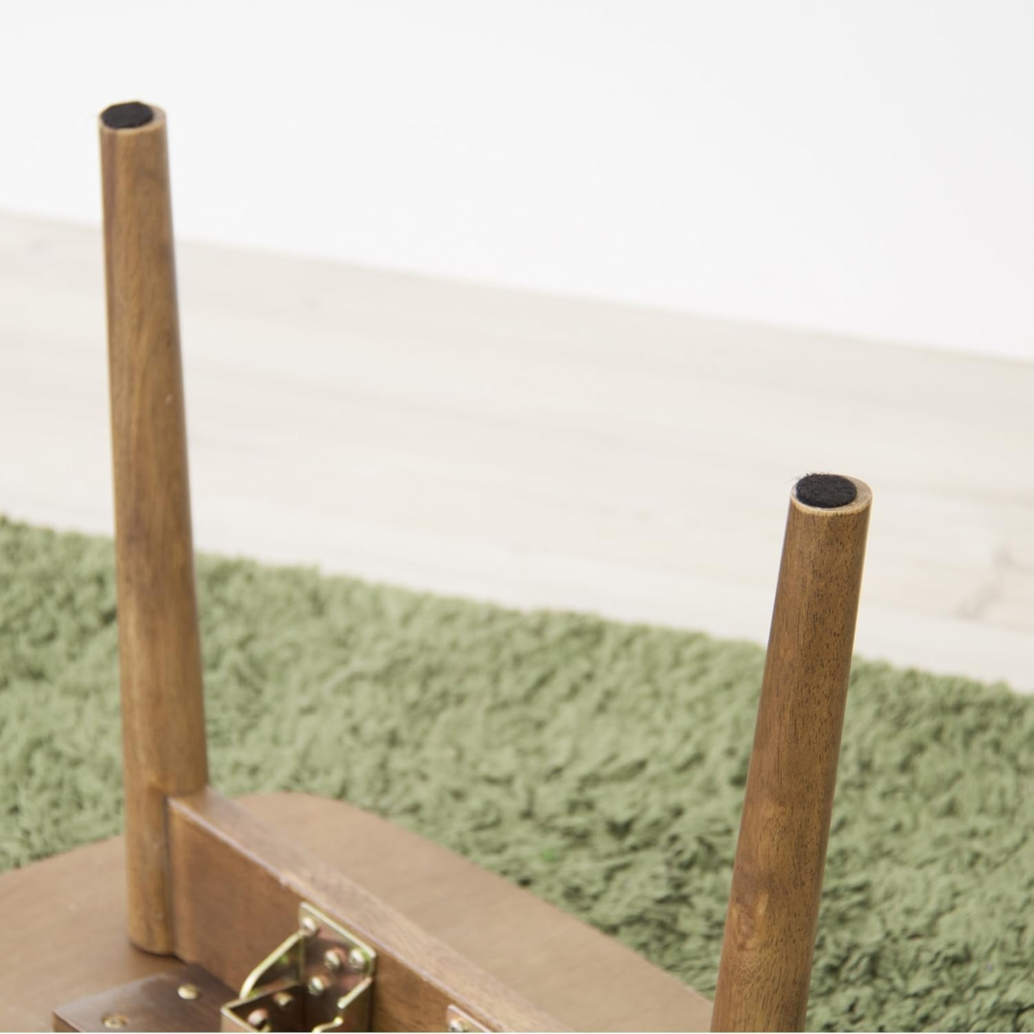 Folding Legs Table W41.3 X D20.5 X H14.0 Inches Natural Walnut and Rubber Wood Material Home and Living Coffee Table Walnut Wood Color TAC-229WAL