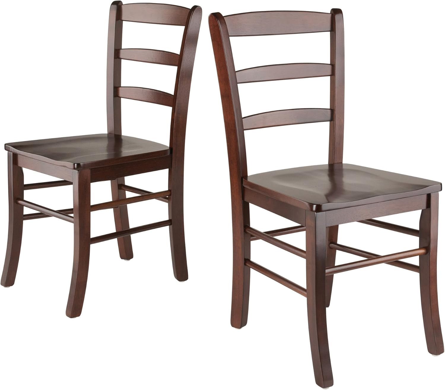 Benjamin Ladder Back Chair, Walnut, Set of 2