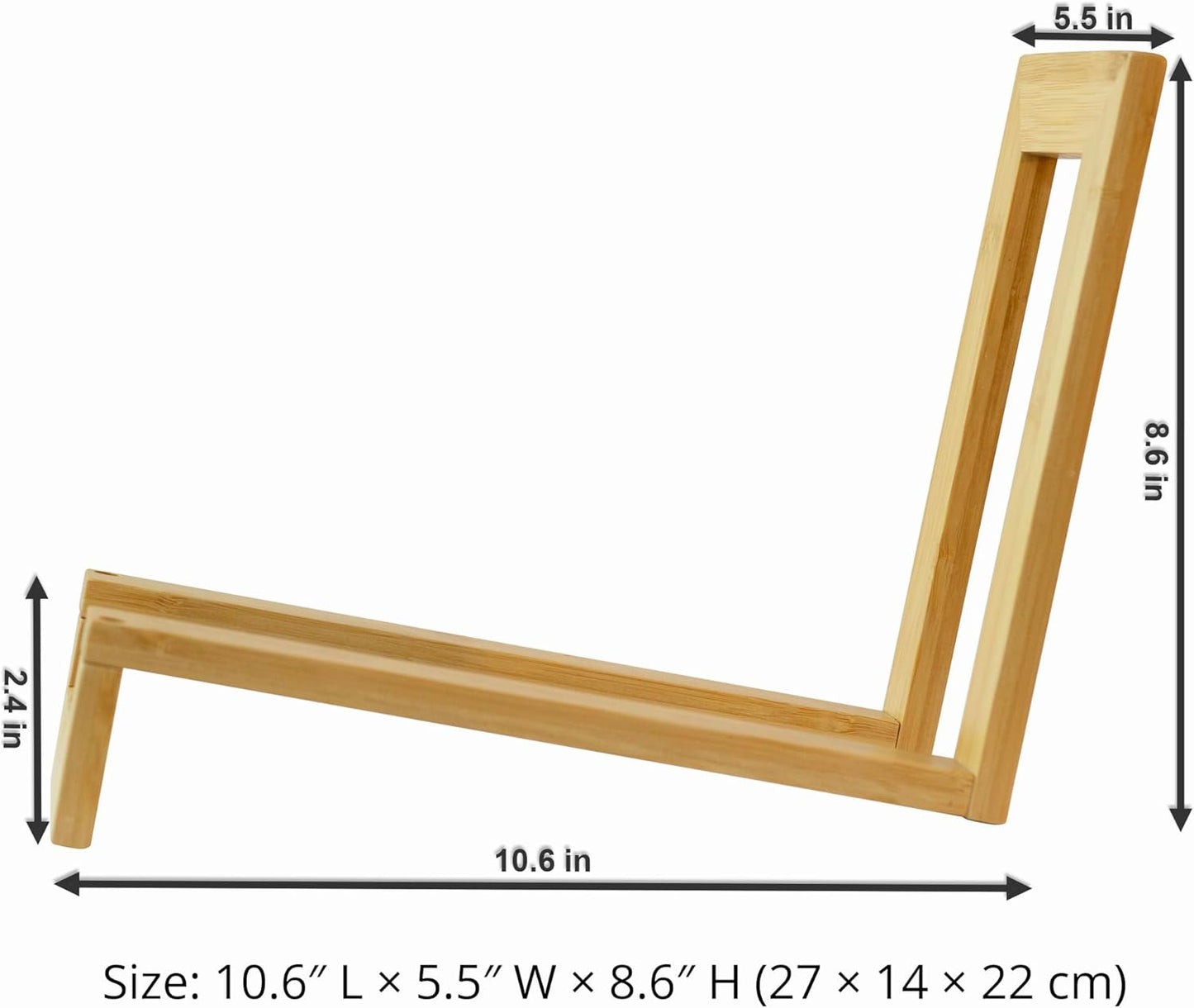 BAMBOO VINYL RECORD STAND–MINIMALIST STORAGE HOLDER for 15-40 LPS, BOOK & TO-BE-READ RACK, QUICK 4-SCREW ASSEMBLY and MODERN DECOR FRIENDLY DESIGN