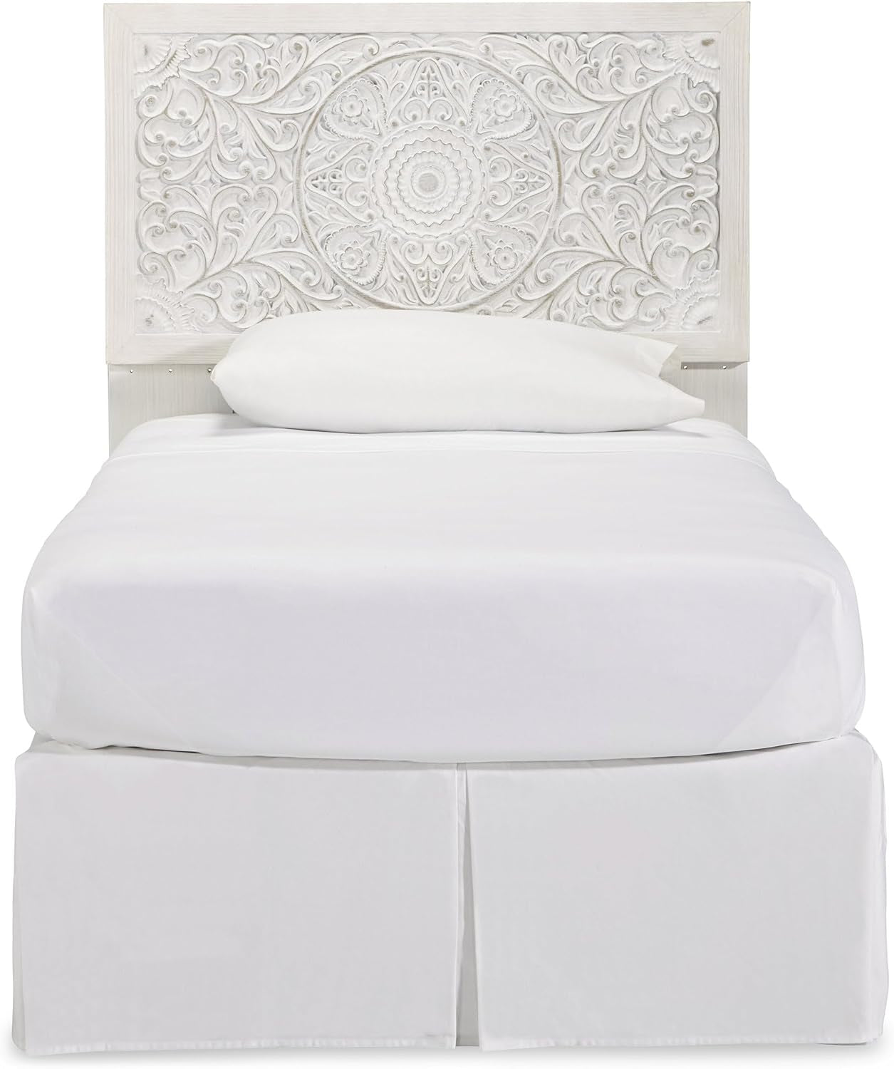 Paxberry Boho Chic Panel Adjustable Headboard ONLY, Full, Whitewash