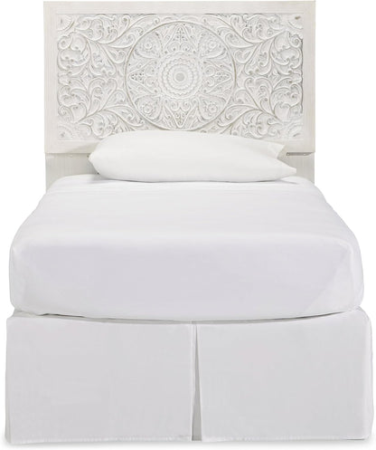 Paxberry Boho Chic Panel Adjustable Headboard ONLY, Full, Whitewash