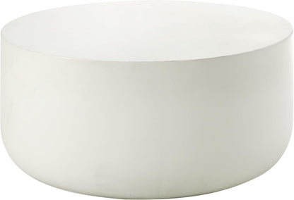 Dustan Environmental Friendly Cement Concrete Coffee Table in Natural White