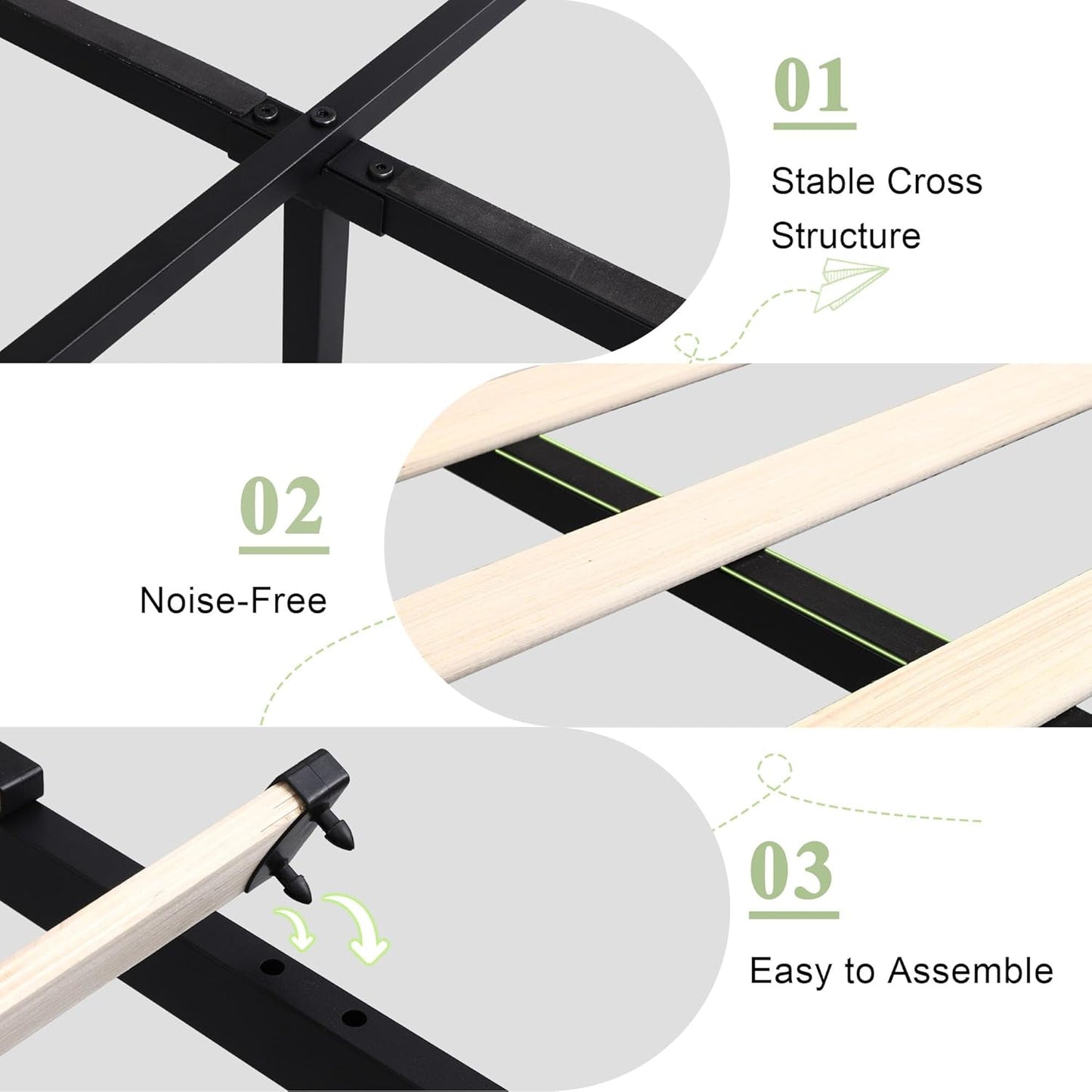 Upholstered Full Size Bed Frame with 4 Storage Drawers, Charging Station, Tufted Wingback Storage Headboard, No Box Spring Needed, Easy Assembly, White