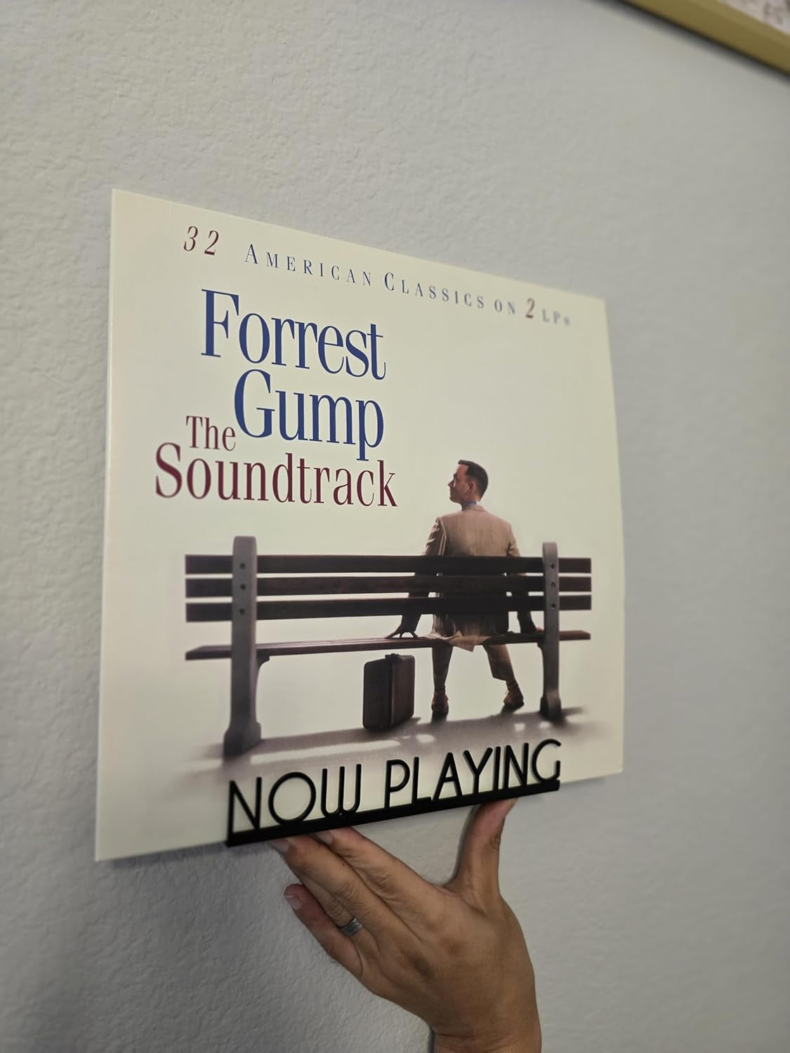 Now Playing Vinyl Record Stand Wall Mount | Black Steel Vinyl Wall Mount | Record Wall Display Stand | Record Holder | Gift Ideas for Vinyl Music Lover | Christmas Holiday Gift
