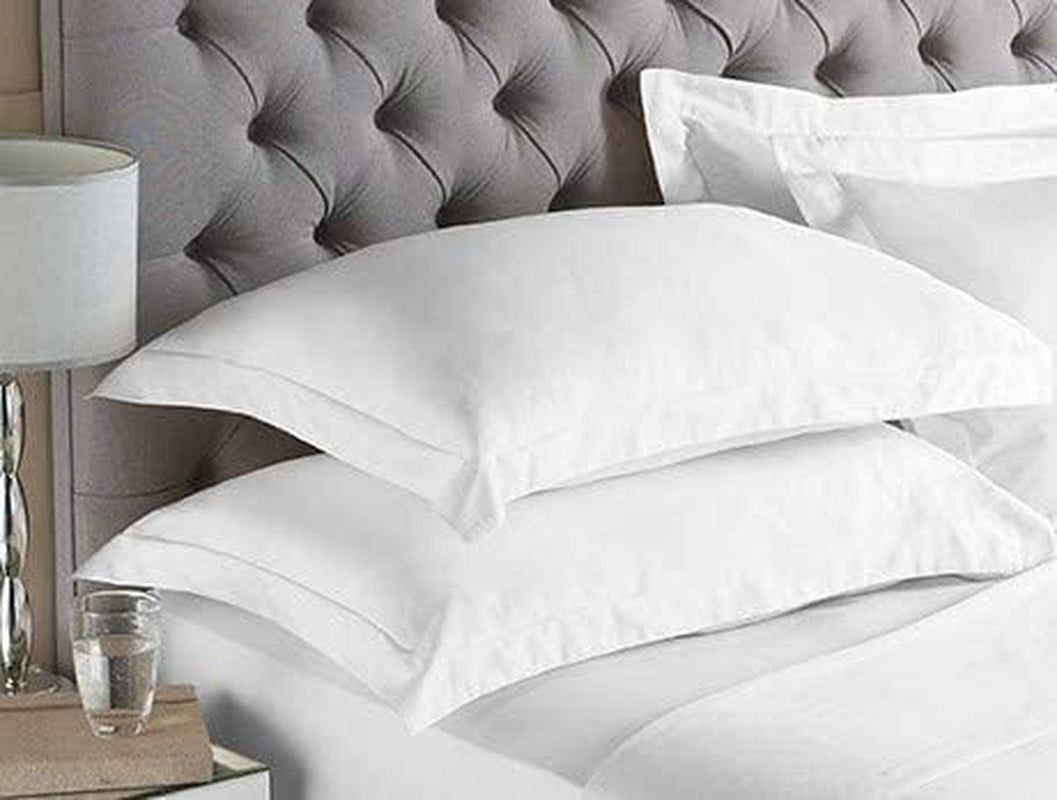 King Pillow Shams Set of 2 White 20X36 Inch – 100% Egyptian Cotton, 2 Inch Flange, Hotel Quality Decorative Pillow Sham Covers with Envelope Closure, Soft Skin Friendly Cushion Cover for Bed