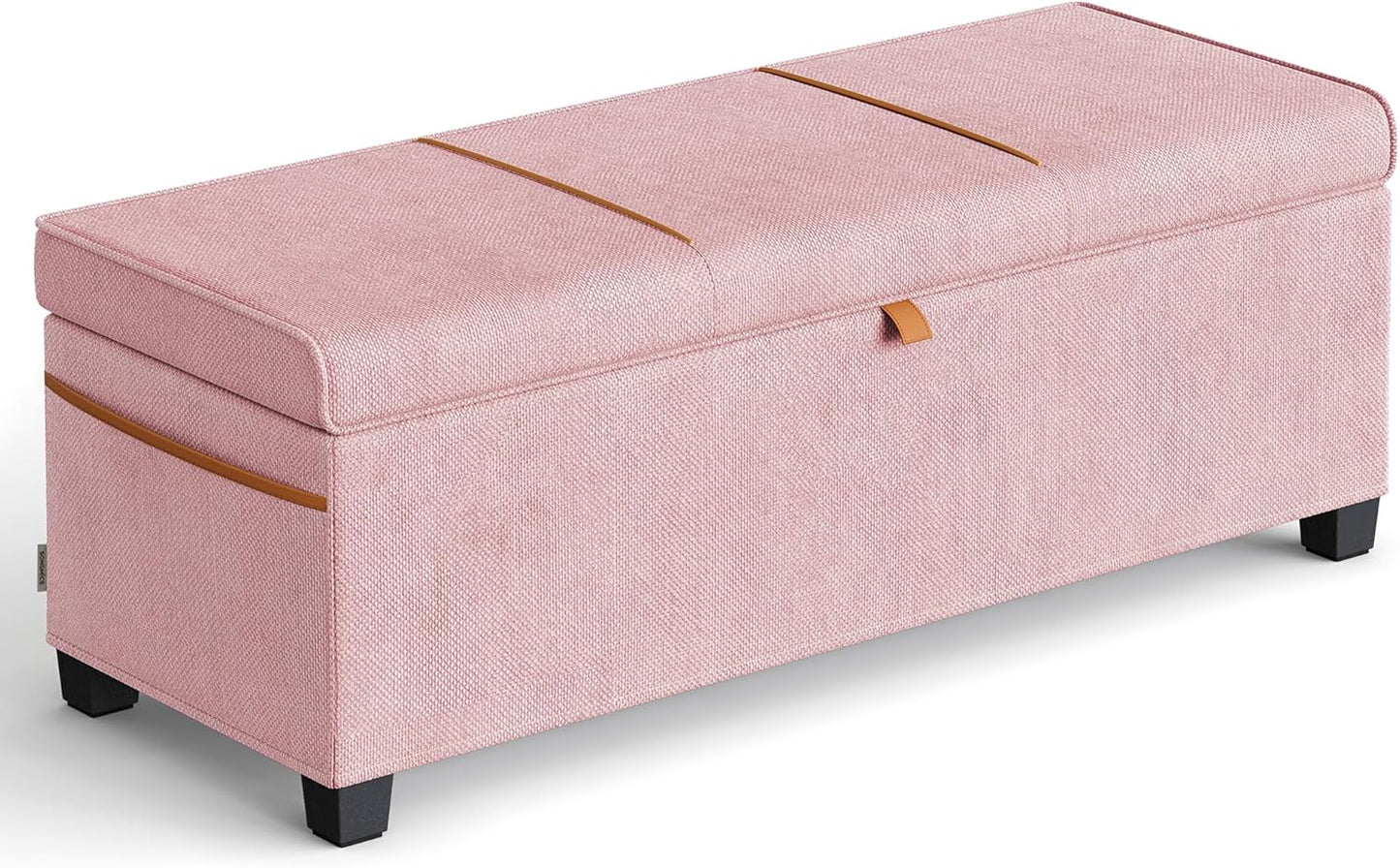 Storage Ottoman Bench, Foot Rest with Legs, 15.7 X 43.3 X 15.7 Inches, End of Bed Bench, Storage Chest, Load up to 660 Lb, for Living Room, Bedroom, Entryway, Dark Gray ULSF088G01