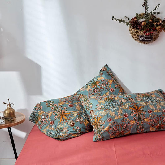 Soft Cotton Vintage Floral Pattern 2 Piece King Size Pillow Cases 20 X 36 Inches Set of 2 (King, 3902-Pillowcases)
