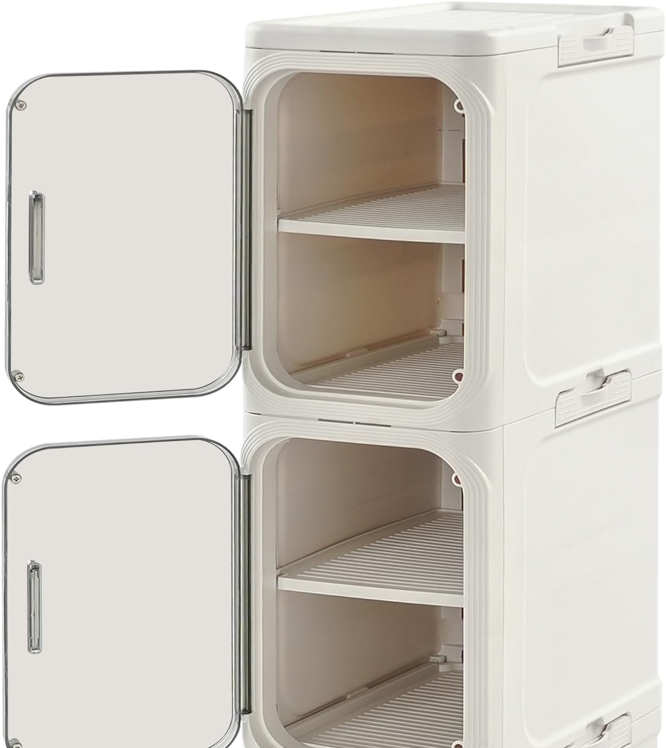 5-Tier Bathroom Storage Cabinet, Narrow Tall Cabinet with 4 Wheels (2 Locking), 15Kg/33Lbs Load Capacity, Slim Organizer for Small Space in Bathroom, Kitchen, Laundry Room (White)​