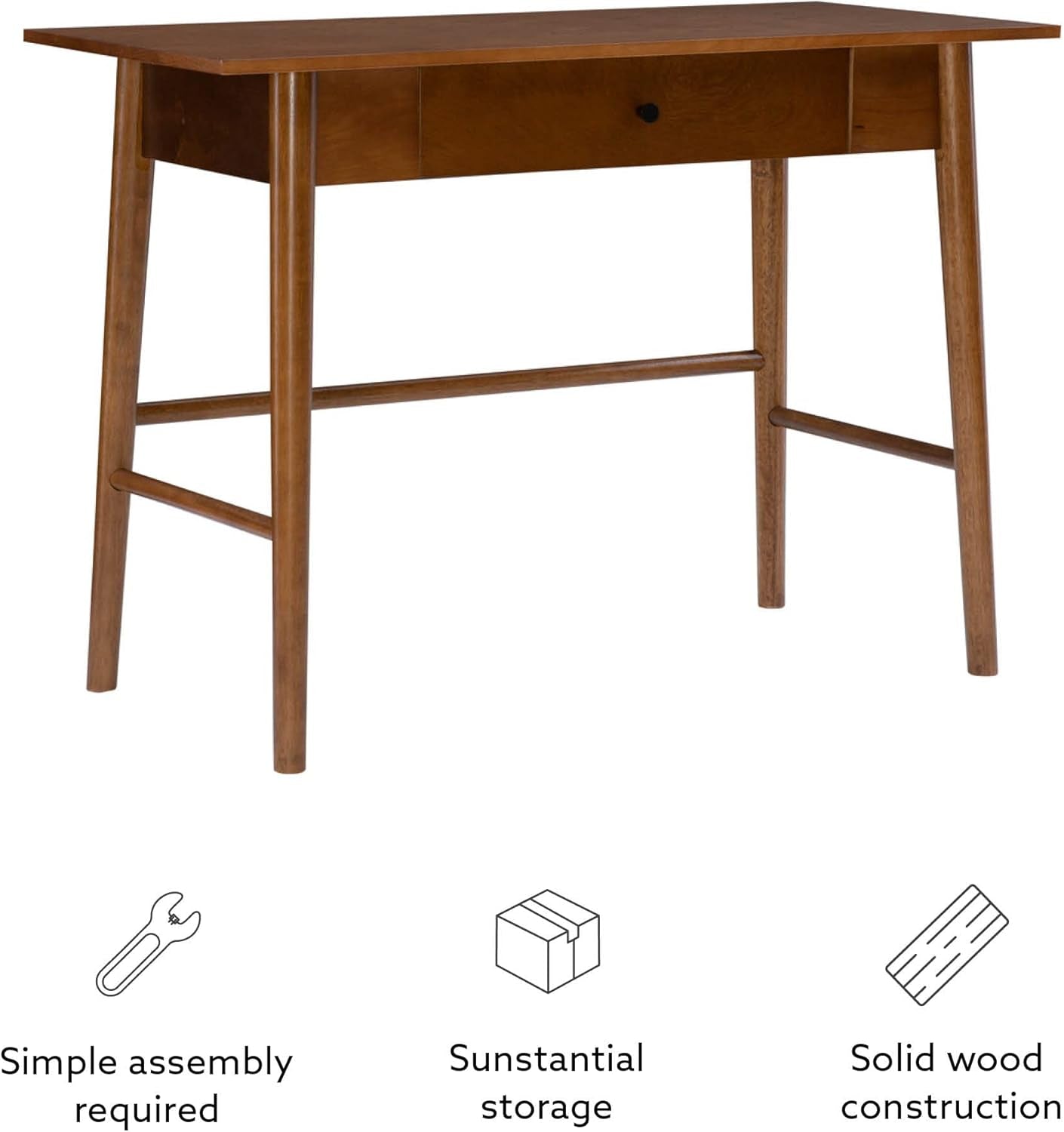 Melissa Mid Century Walnut Desk by
