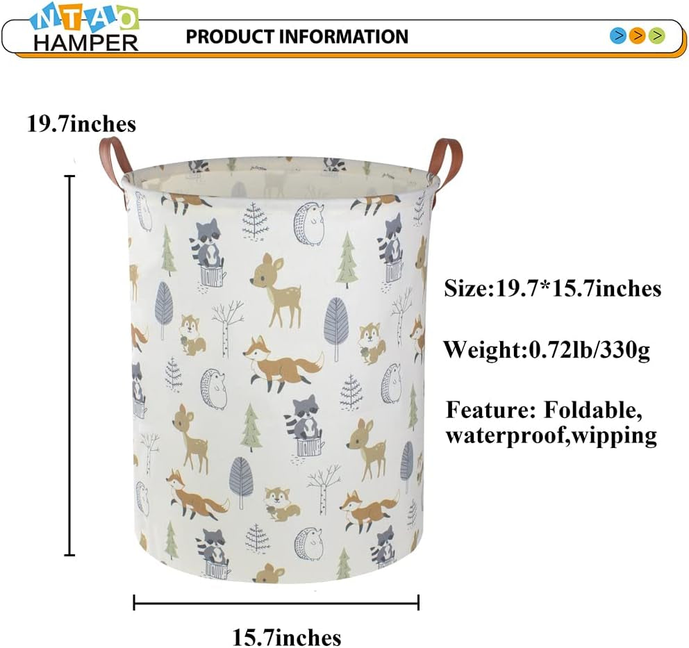 Laundry Hamper, Laundry Basket, Waterproof Storage Bin for Bedroom, Clothes Organizer Basket, Books Box, Room Decor(Animal)