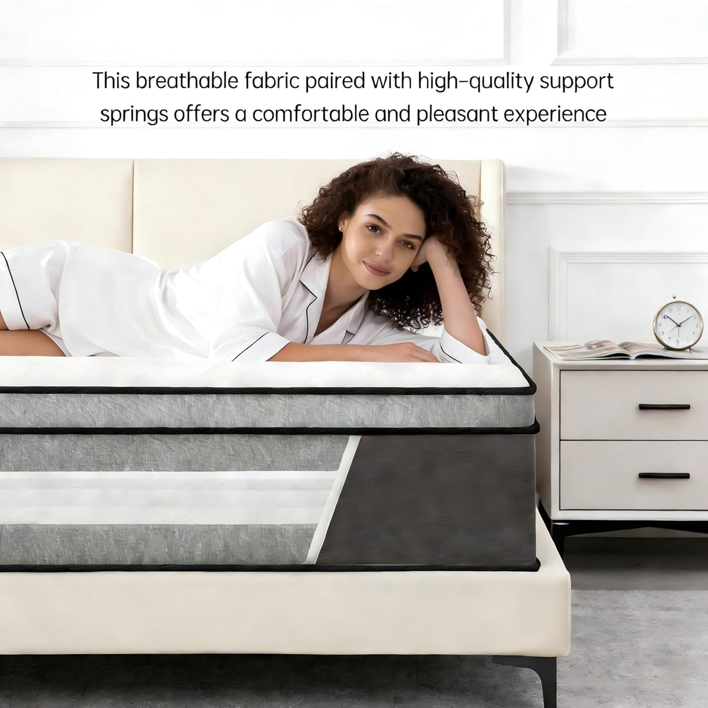 Full Size Mattress 10 Inch, Full Mattresses in a Box Hybrid, Medium Firm Feel Memory Foam and Individual Pocket Springs, Motion Isolation, Breathable, Certipur-Us, Upgrade