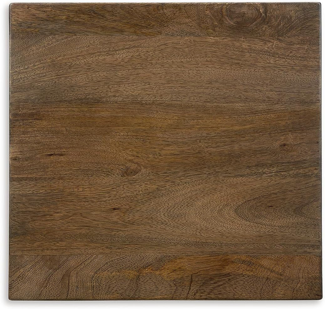 Trailbend Eclectic Accent End Table, Brown & Gunmetal