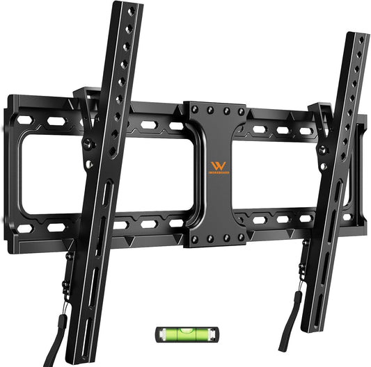 55 65 75 85 Inch Tilting TV Wall Mount for 32-90 '' Tvs, Low Profile TV Mount Bracket, Safe Lock & Quick Release, Max VESA 600X400Mm, 24 Inch Studs,132 Lbs, Fit Most 55+ 75+ 85+ 86 Tvs