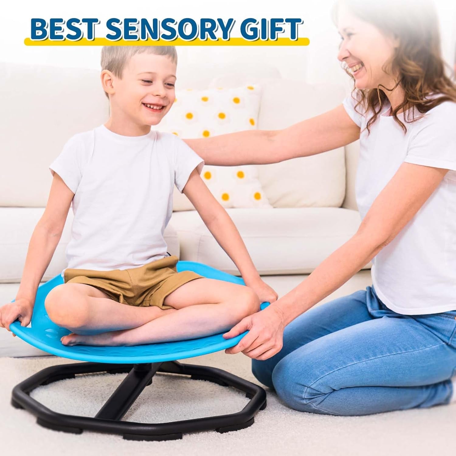 Spinning Chair for Autistic Kids, Upgrade Handle Sensory Chair, Autism & ADHD Chair, Kid'S Furniture, Autism Sensory Products for Kids