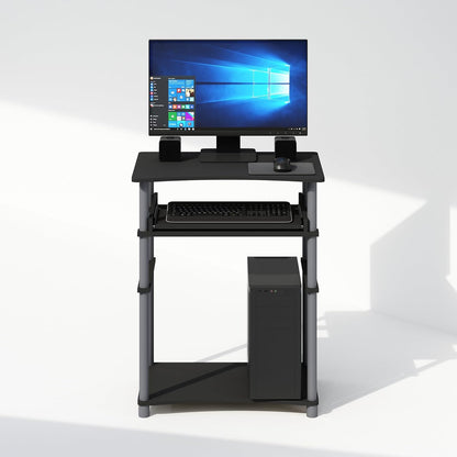 Home Desk, Gaming Desk with Keyboard Tray, Computer Desk, Office Writing Desk for Home Office, Bedroom, Black