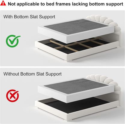 7 Inch Heavy Duty Metal Box Spring Mattress Foundation 3000Lbs Max Weight Capacity/Non-Slip/No Noise/Easy Assembly/Easy Clean Cover,King