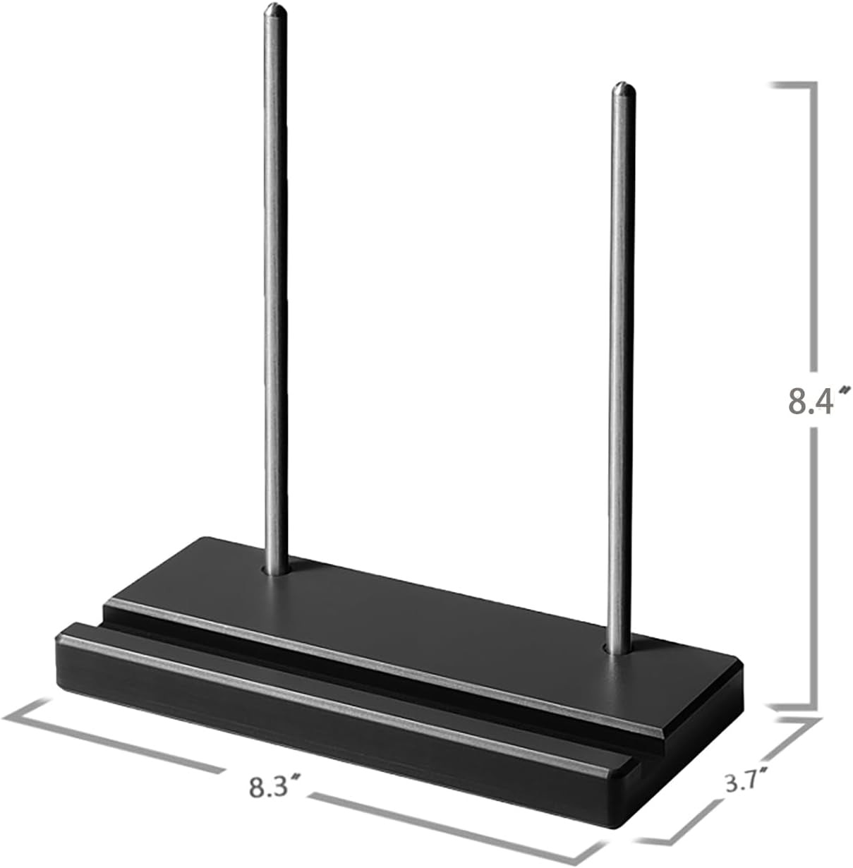 Tabletop Vinyl Record Holder - Display Now Playing, Holds Any Size Record - Doubles, Triple Gatefolds, Box-Sets (Black)