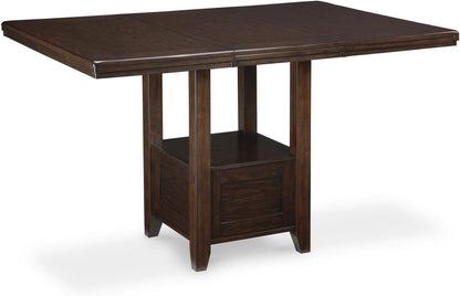 Ralene Traditional 36" Counter Height Dining Room Extension Table, Medium Brown