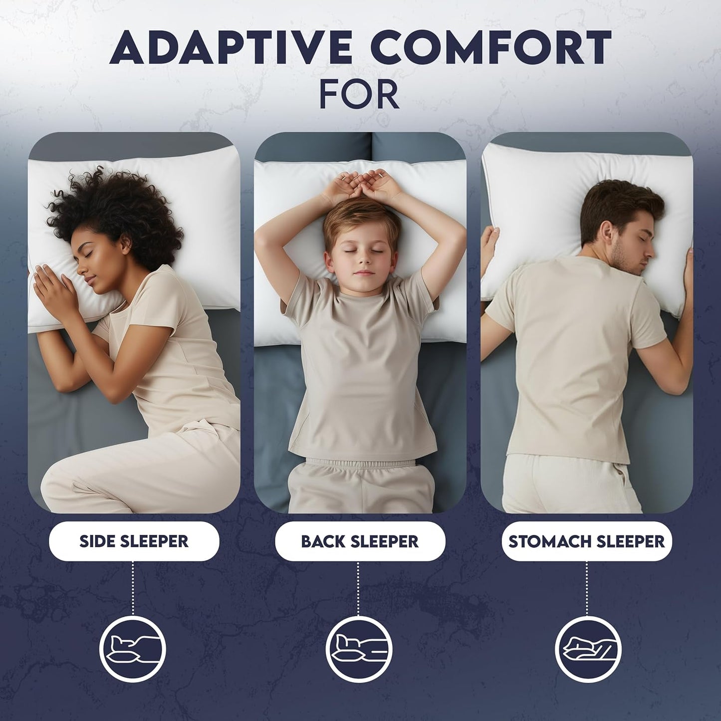 Bed Pillows for Sleeping King Size (White), Set of 2, Soft & Fluffy Pillow with down Alternative Filling, Cooling, Hotel Quality, Gusseted Pillow for Back, Stomach or Side Sleepers