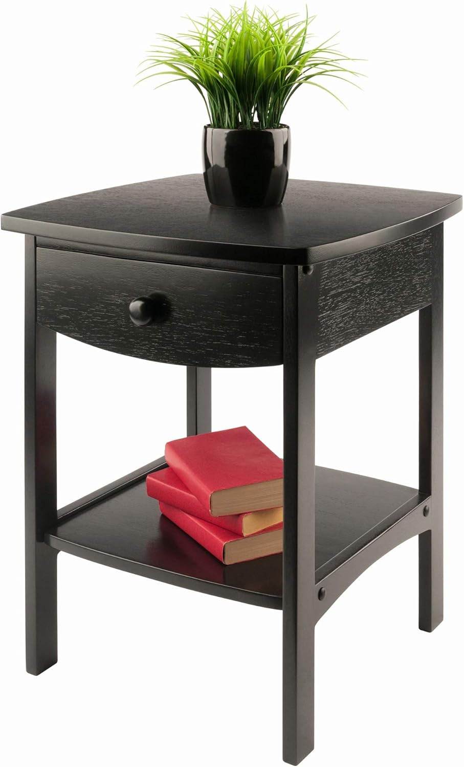 Claire Accent Table, 18 In, Black