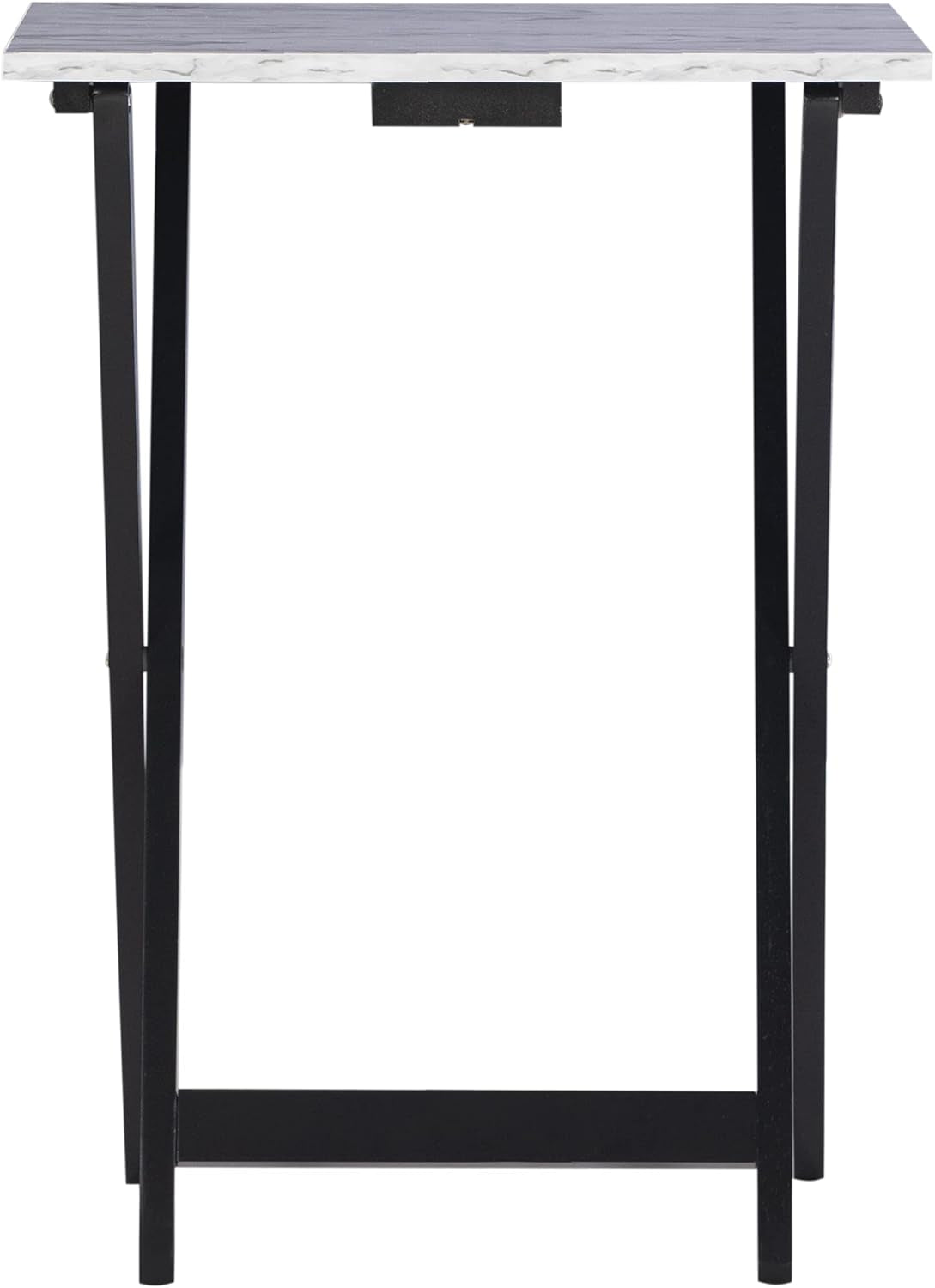 Tray Table Set, 15.75"D X 18.9"W X 26.38"H, White