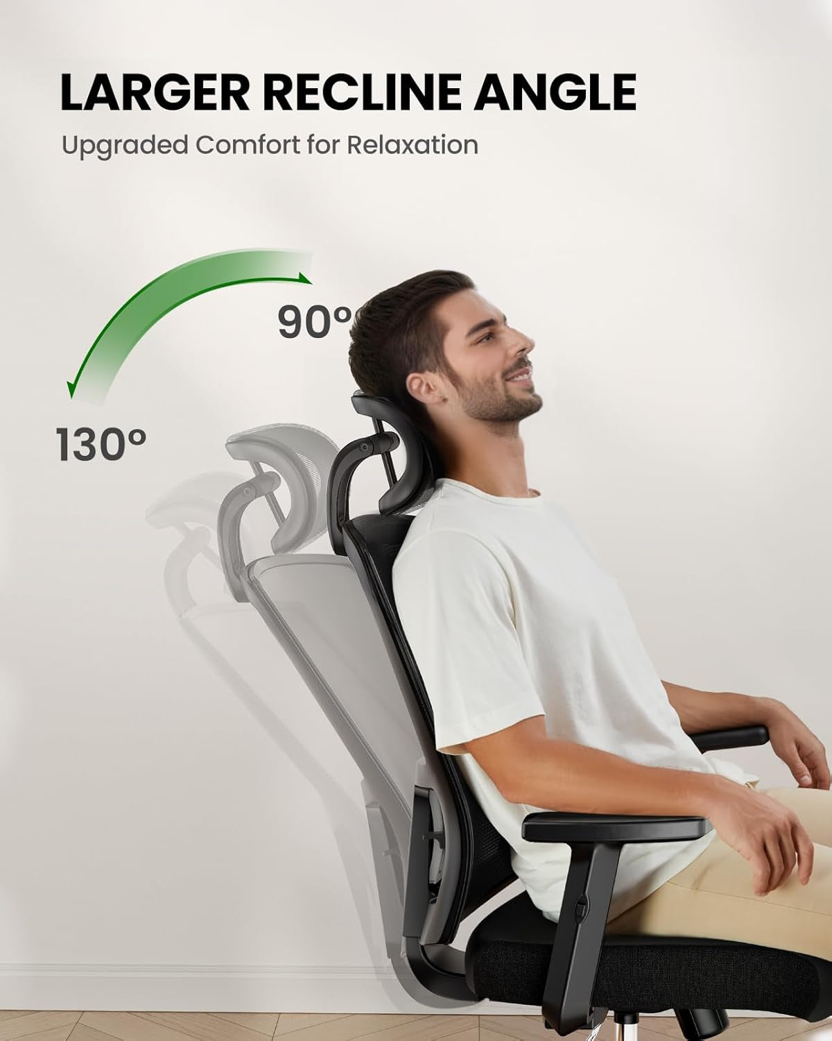 Ergonomic Office Chair Ergonomic Gaming Chair with Lumbar Support, 2D Headrest, Adjustable Armrests, Contoured Seat Cushion, Computer Desk Chair with Wheels for Home and Office