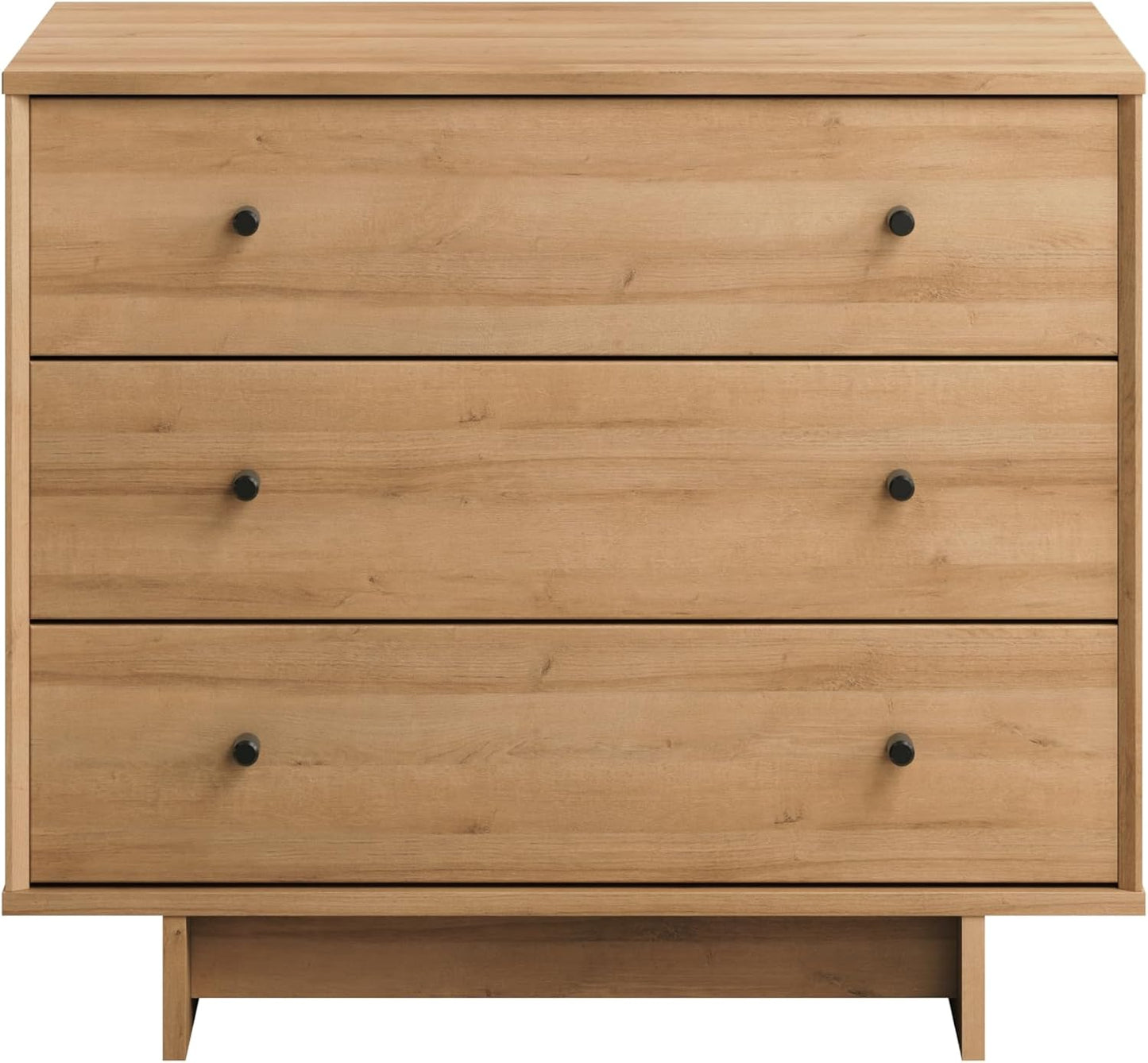 Finnley 3-Drawer Nightstand in Natural Oak, Extra-Wide Bedside Table with Storage, Modern End Table for Home, Bedroom, 16" D X 31" W X 26.75" H