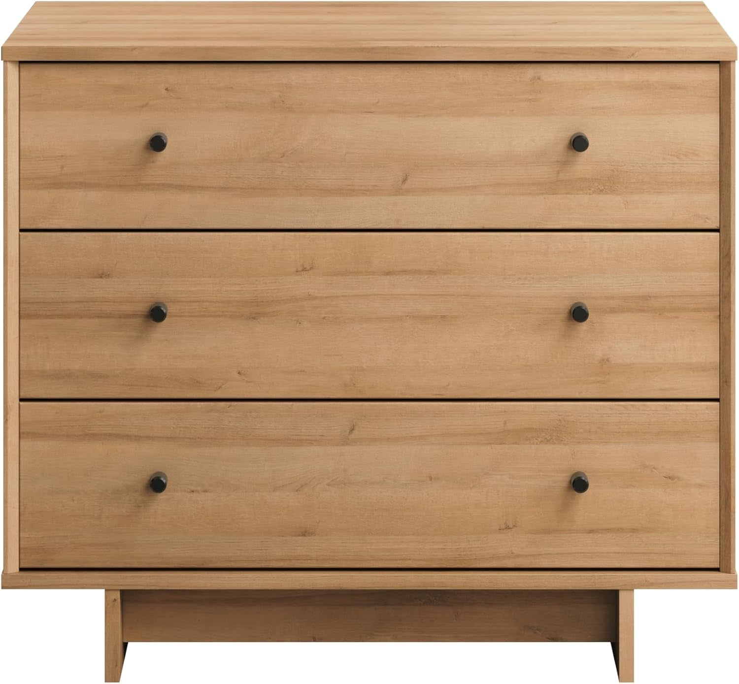 Finnley 3-Drawer Nightstand in Natural Oak, Extra-Wide Bedside Table with Storage, Modern End Table for Home, Bedroom, 16" D X 31" W X 26.75" H