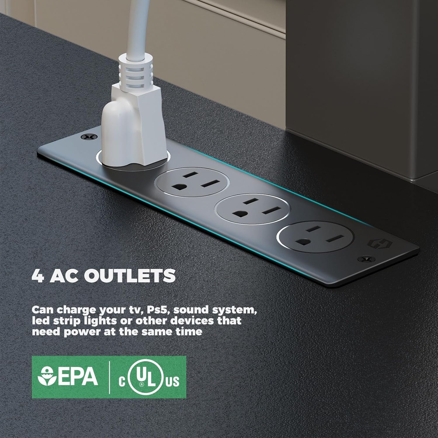 TV Stand with Mount and Power Outlet 51.2", Swivel TV Stand Mount for 32/45/55/60/65/70 Inch Tvs, Height Adjustable Modern Entertainment Center with Storage & LED Lights, TV Table Black