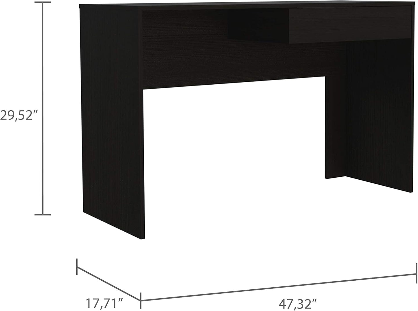 Wenge 1-Drawer Computer Desk