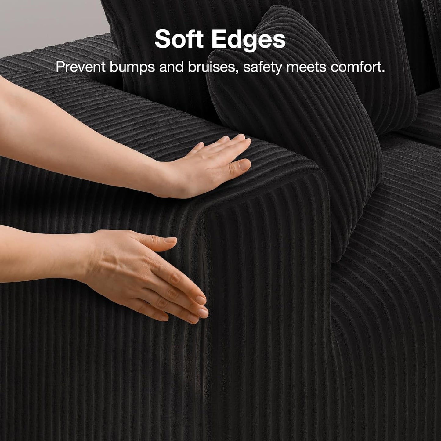 106" Modular Sectional Sofa, Modern Cloud Sectional Couch with Smarts Coil™ Support, L-Shape Boneless Couch for Living Room Apartments Bedroom, No Assembly Required (3 Seater + 1 Ottoman)